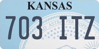 KS license plate 703ITZ