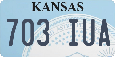 KS license plate 703IUA