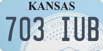 KS license plate 703IUB