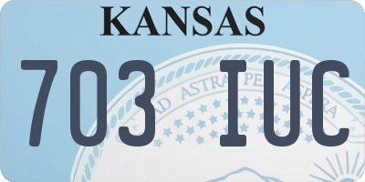 KS license plate 703IUC