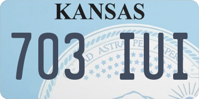 KS license plate 703IUI