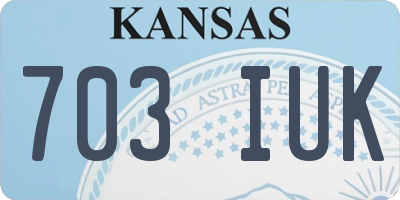 KS license plate 703IUK