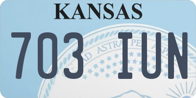 KS license plate 703IUN