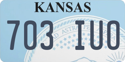KS license plate 703IUO