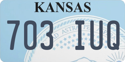 KS license plate 703IUQ