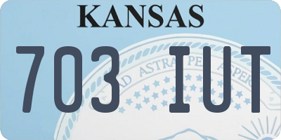 KS license plate 703IUT