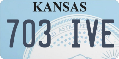 KS license plate 703IVE