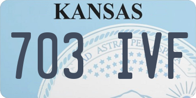 KS license plate 703IVF
