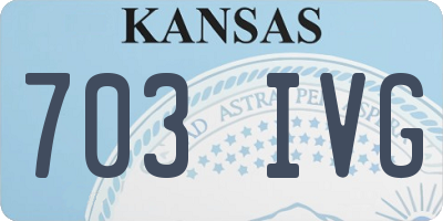 KS license plate 703IVG