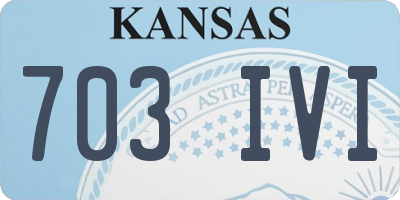 KS license plate 703IVI