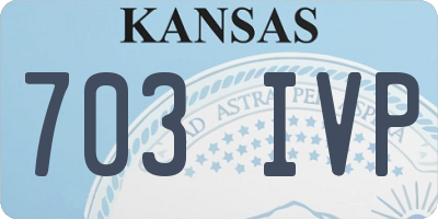 KS license plate 703IVP