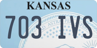 KS license plate 703IVS