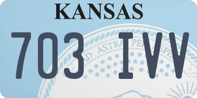 KS license plate 703IVV