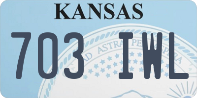 KS license plate 703IWL
