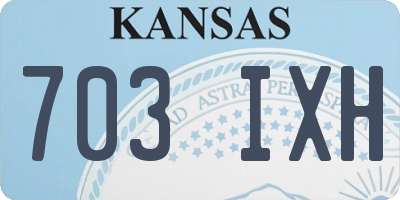 KS license plate 703IXH