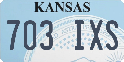 KS license plate 703IXS