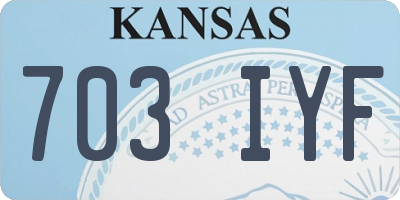 KS license plate 703IYF