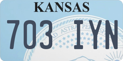 KS license plate 703IYN