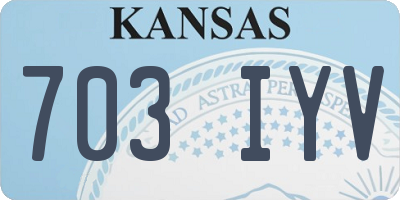 KS license plate 703IYV