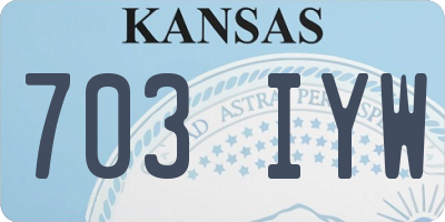 KS license plate 703IYW
