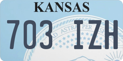 KS license plate 703IZH