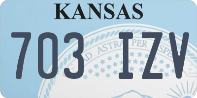 KS license plate 703IZV