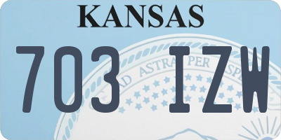 KS license plate 703IZW