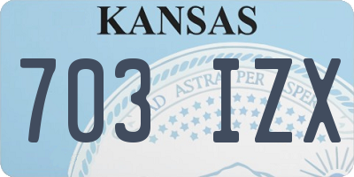KS license plate 703IZX