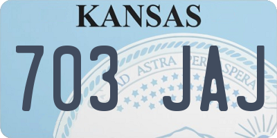 KS license plate 703JAJ
