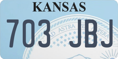 KS license plate 703JBJ