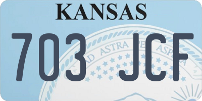 KS license plate 703JCF