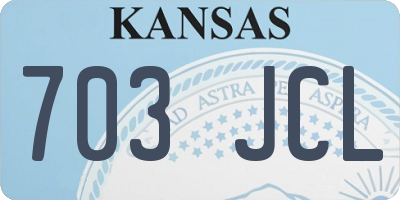 KS license plate 703JCL