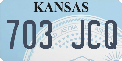 KS license plate 703JCQ