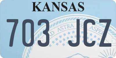 KS license plate 703JCZ