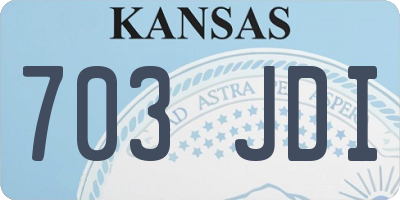 KS license plate 703JDI