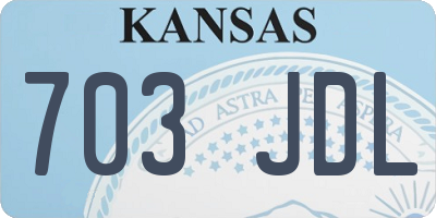 KS license plate 703JDL