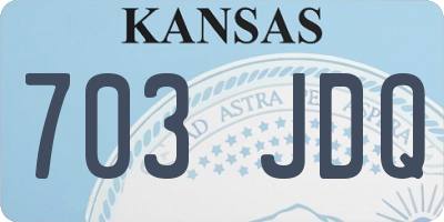KS license plate 703JDQ