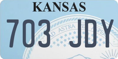 KS license plate 703JDY