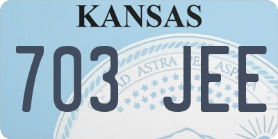 KS license plate 703JEE