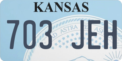 KS license plate 703JEH