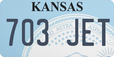 KS license plate 703JET