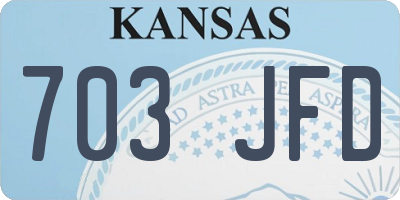 KS license plate 703JFD