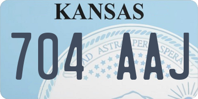 KS license plate 704AAJ