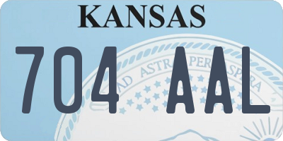 KS license plate 704AAL