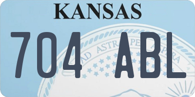 KS license plate 704ABL