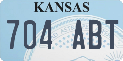KS license plate 704ABT