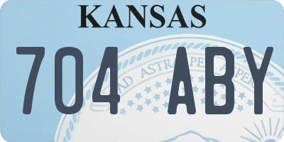 KS license plate 704ABY