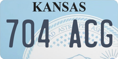 KS license plate 704ACG