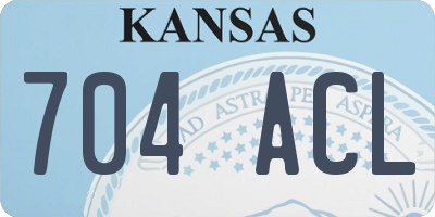 KS license plate 704ACL