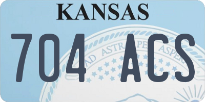 KS license plate 704ACS